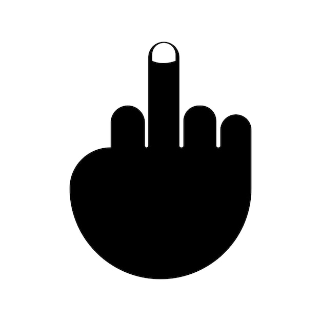 Vector fuck you hand gesture icon