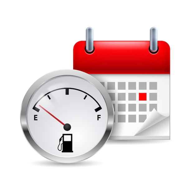 Vector fuel indicator and calendar