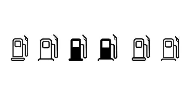 Fuel pump vector icon. Gas station illustration. Petrol, diesel, oil.