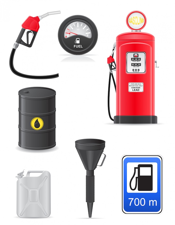 Vector fuel set icons.