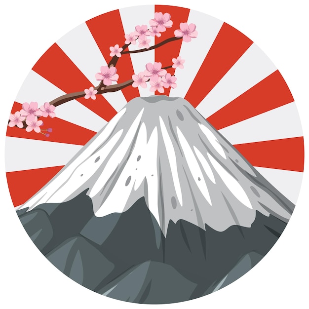 Vector fujisan iconic symbol of japan vector graphic