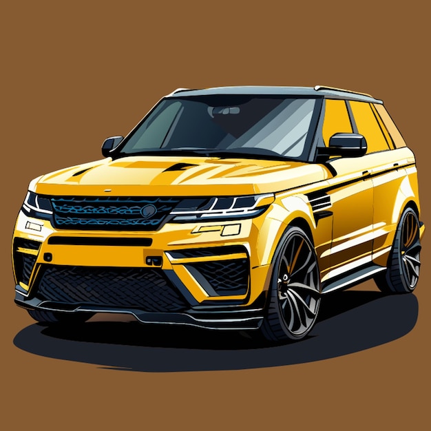 Full body land rover sport dynamic 4k hoge kwaliteit vector illustratie