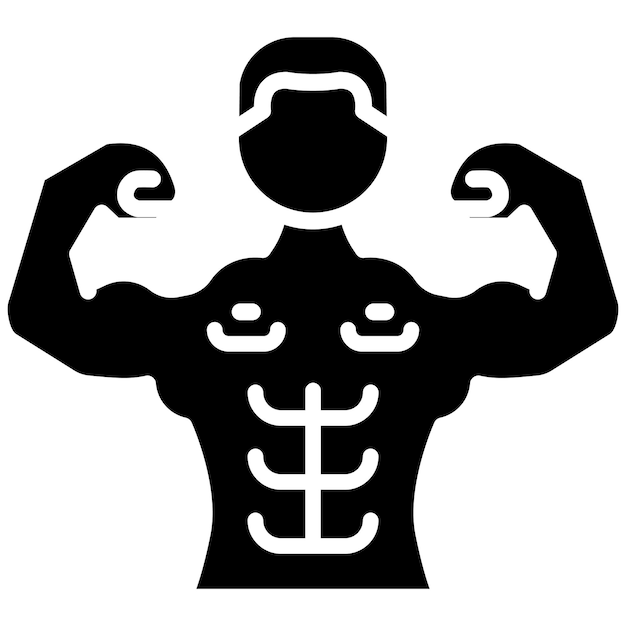 Full Body Muscle Vector Illustration Style