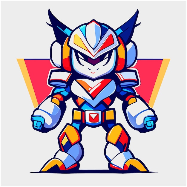 Vector full body robot mascot vector for online projects