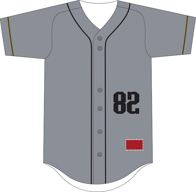 Vector full button baseball jersey raglan sleeves