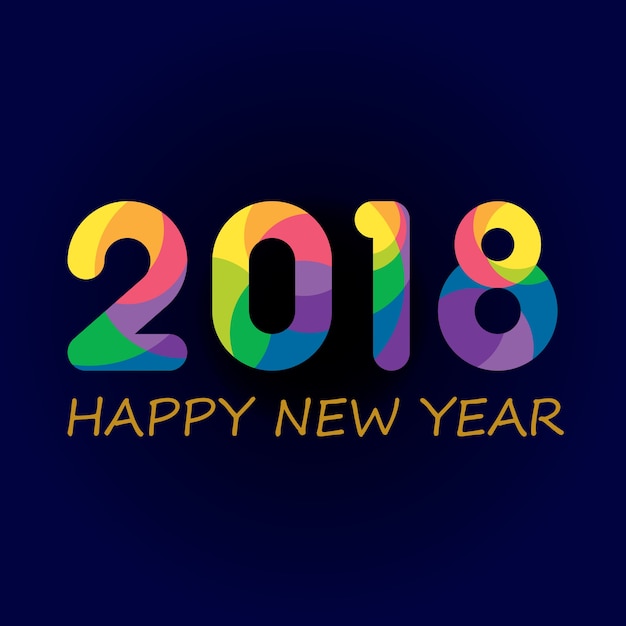 Vector full color happy new year