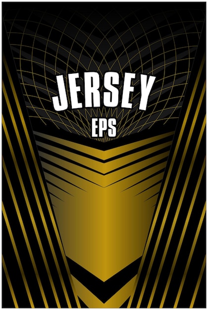 FULL GOLD AND BLACK ABSTRACT LINE DESIGN JERSEY BACKGROUND