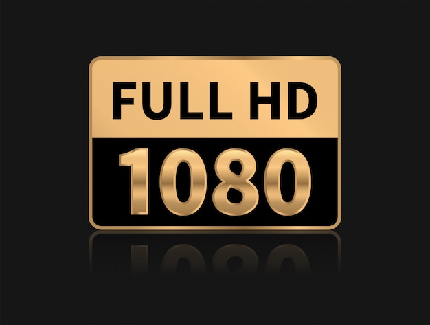 Значок full hd. разрешение 1080p.