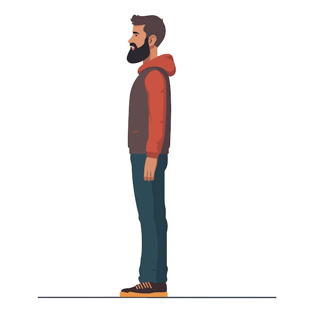 Vector full height person vector illustration