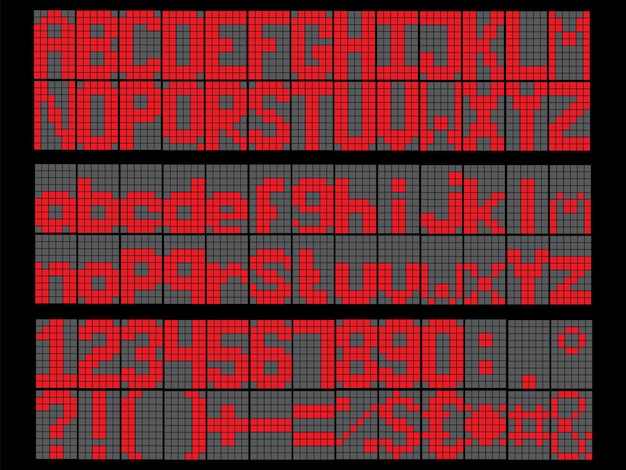 전체 led font3Letter LED 붉은 빛 알파벳 요소 디자인