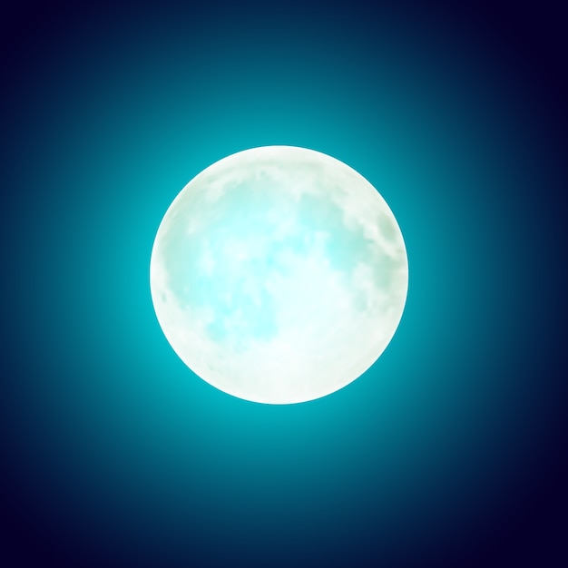 full moon over dark blue night sky