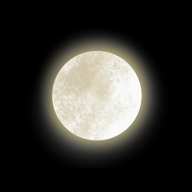Full moon glow illustratiemateriaal