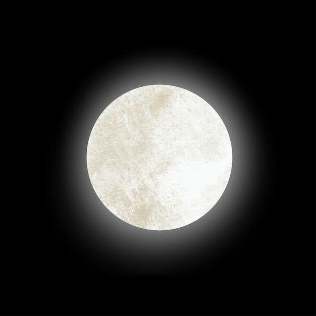 Full moon glow illustratiemateriaal
