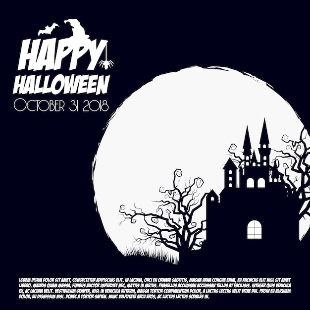 Luna piena di halloween night