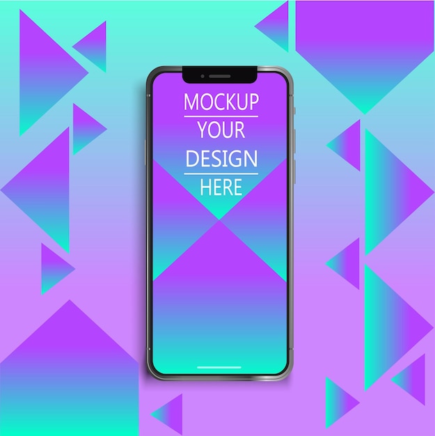 Design mockup per smartphone a schermo intero. smartphone mock up telaio del telefono meno di smartphone