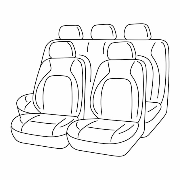 Vector full set of front and rear seats