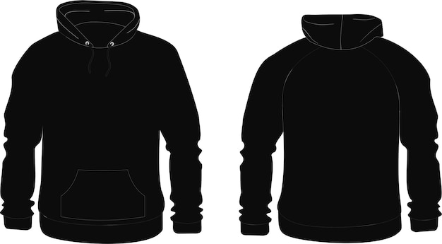 Premium Vector | Full sleeve hoodie mock ups templates