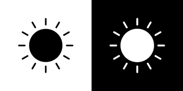 Full sun icon Vector symbol illustration Sun phase set