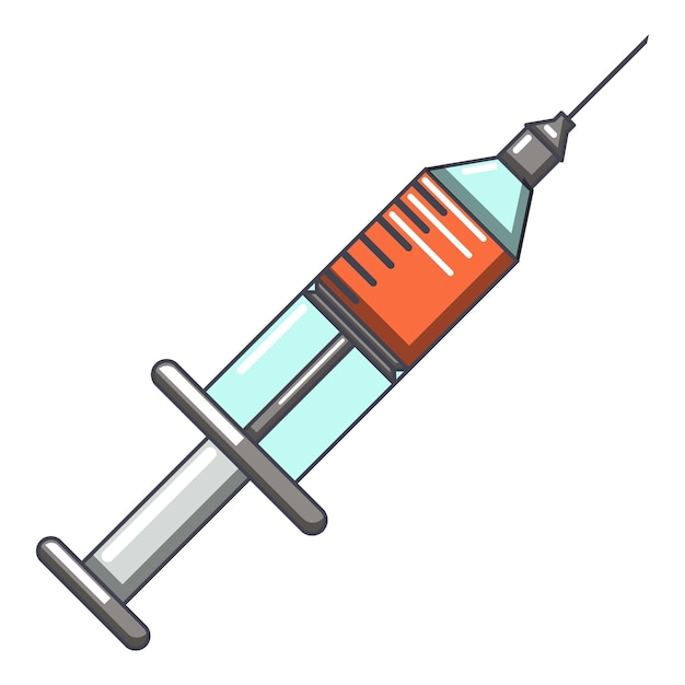 Vector full syringe icon cartoon illustration of full syringe vector icon for web