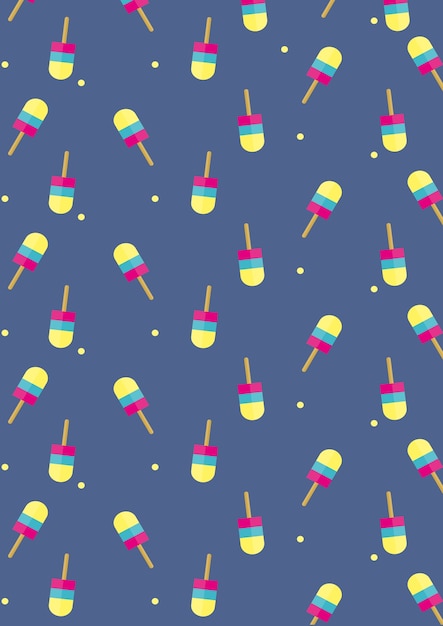 Fullcolor ice cream pattern background