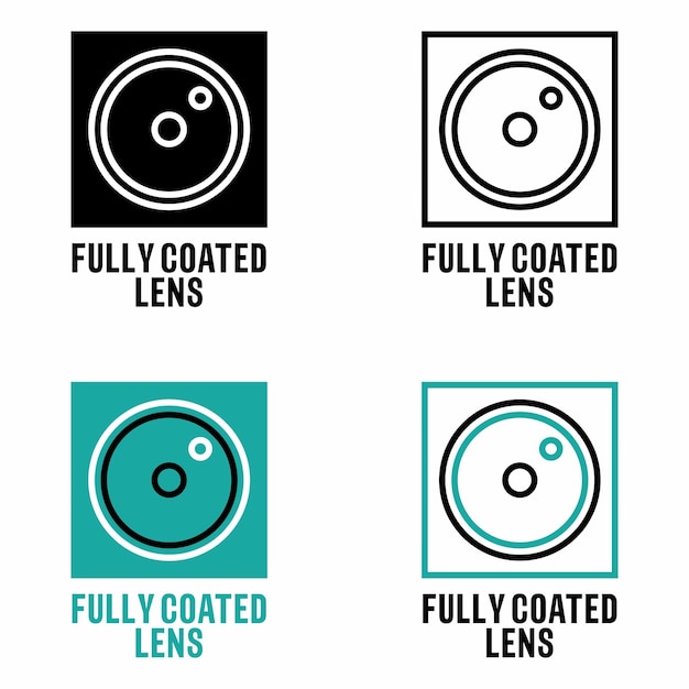 Fully Coated Lens vector information sign