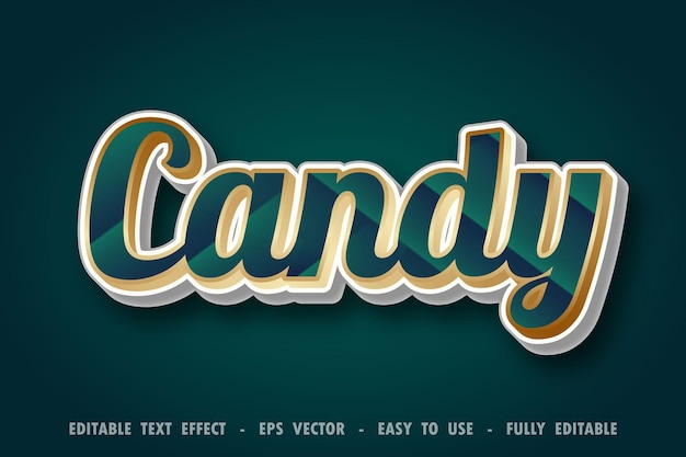 Vector fully editable 3d eps text effect