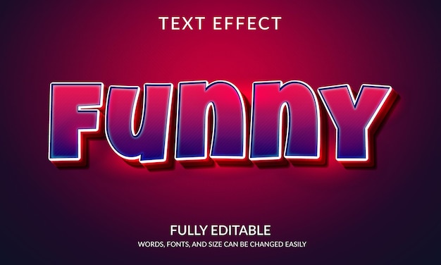 Fully Editable Funny text effect  And 3d style text effect