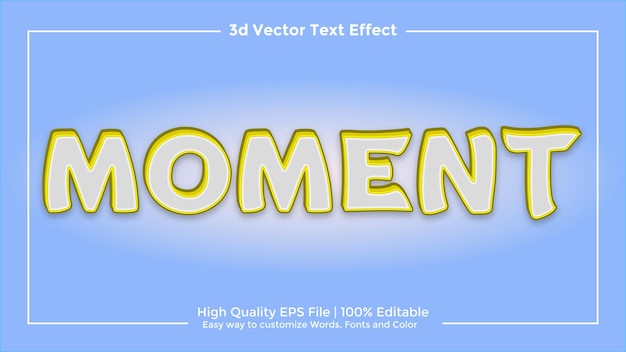 Fully editable high quality 3d text effect eps vector