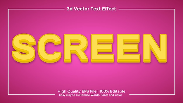 Fully editable high quality 3d text effect eps vector