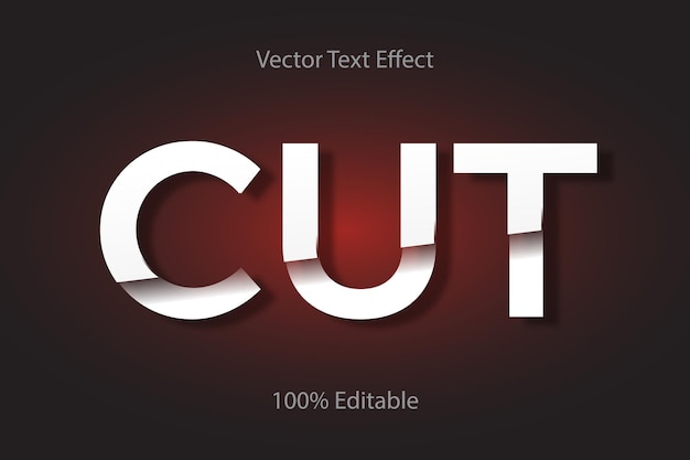 Vector fully editable text effect design with vector template