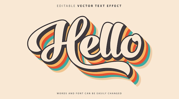 Vector fully editable text effect style