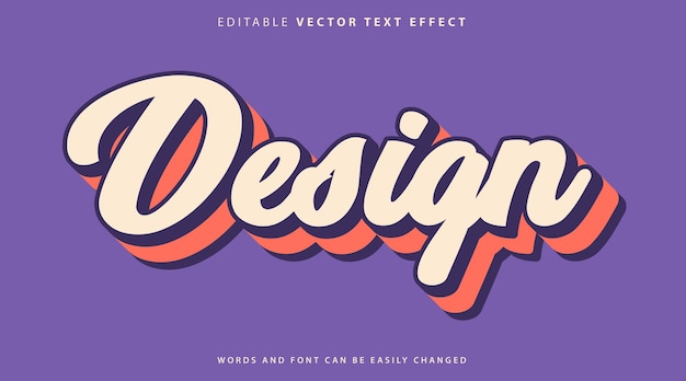 Vector fully editable text effect style