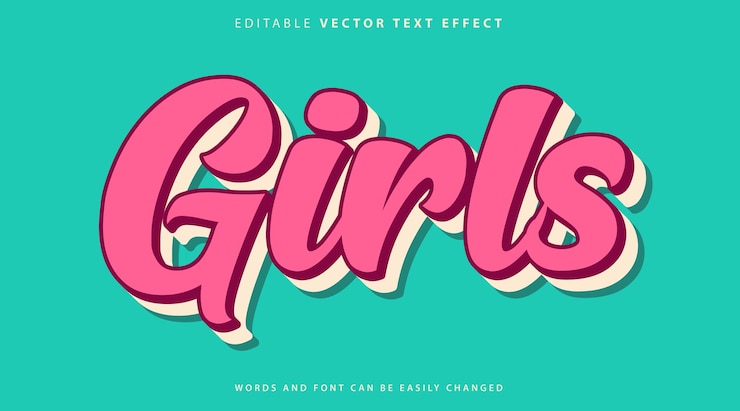 Vector fully editable text effect style
