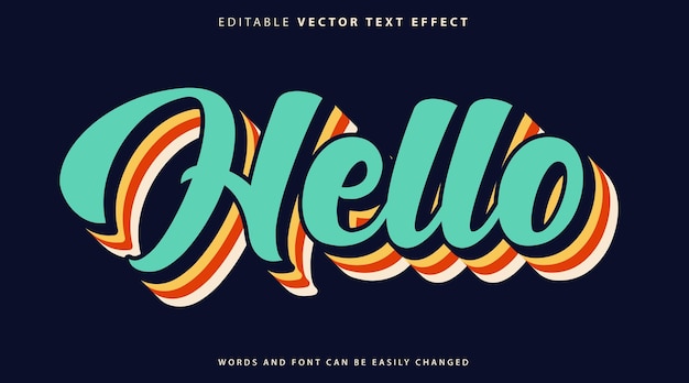 Vector fully editable text effect style