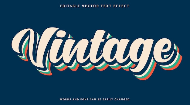 Vector fully editable text effect style