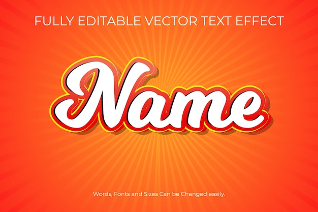 Fully Editable Vector Text Effect Design