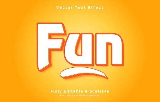 Fun 3d text Effect бесплатный вектор