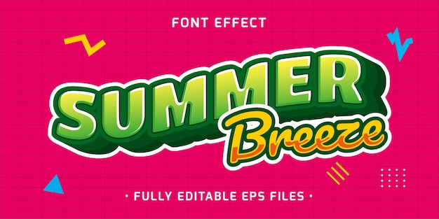 Fun and bold 3d vector text effect with vibrant color