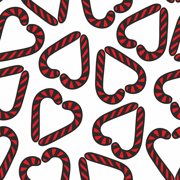 Vector fun christmas candy sticks seamless pattern