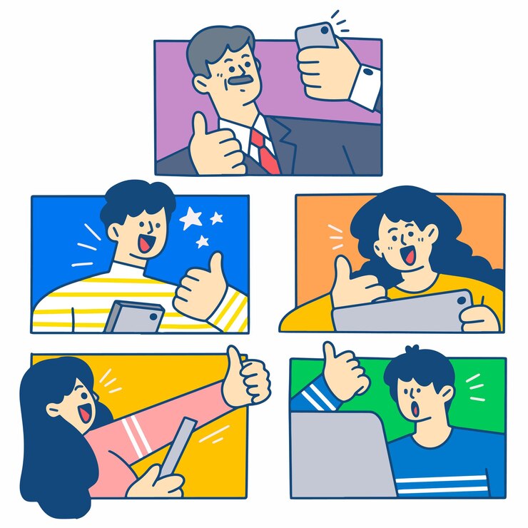 Fun Creative Video Conference  Illustration First Set