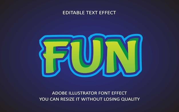 Fun editable text effect