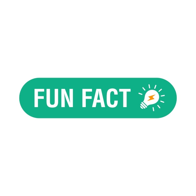 Fun Fact ribbon vector simple label template post icon sticker for social media background