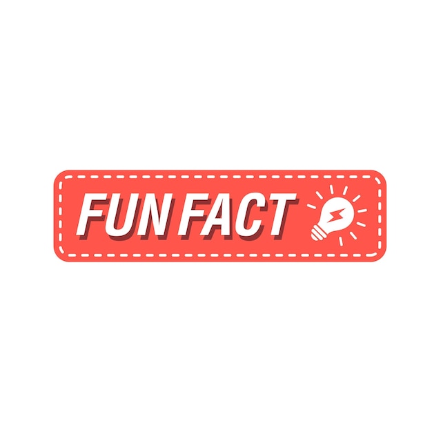 Fun Fact ribbon vector simple label template post icon sticker for social media background