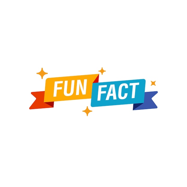 Fun Fact ribbon vector simple label template post icon sticker for social media background