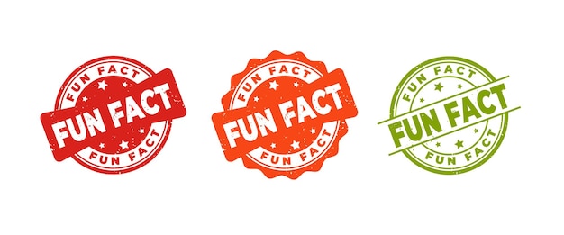 Fun Fact Sign or Stamp Grunge Rubber on White Background