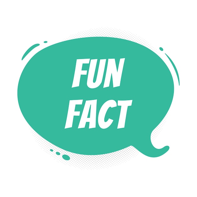 Vector fun fact speech bubble flat vector