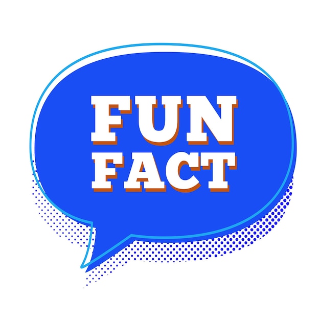 Fun fact speech bubble vector flat cartoon style