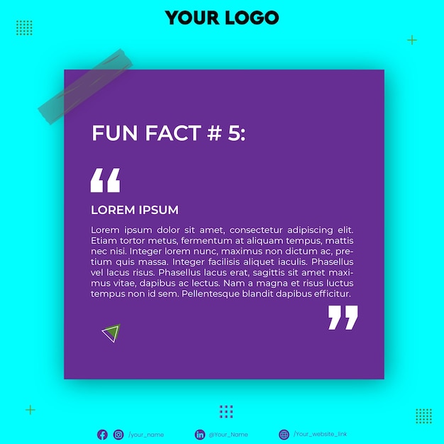 Vector fun fact template