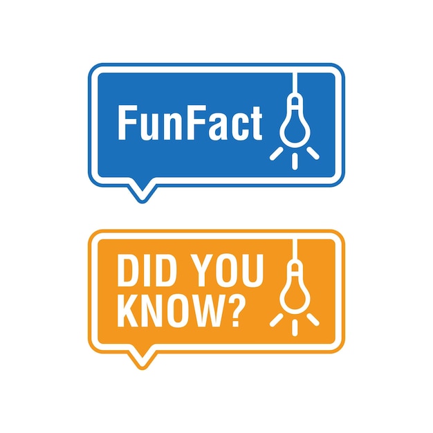 fun fact vector sticker fun fact with lamp icon blank template fyi vector did you know vector