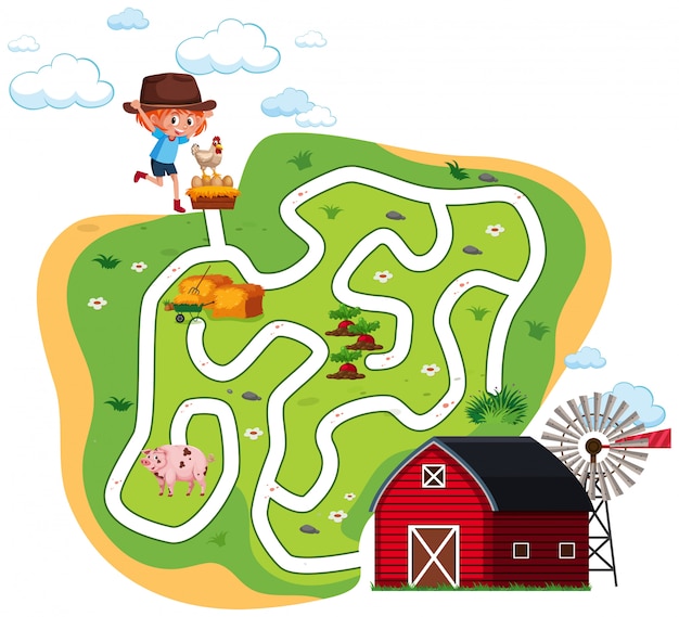 Fun farm maze concept